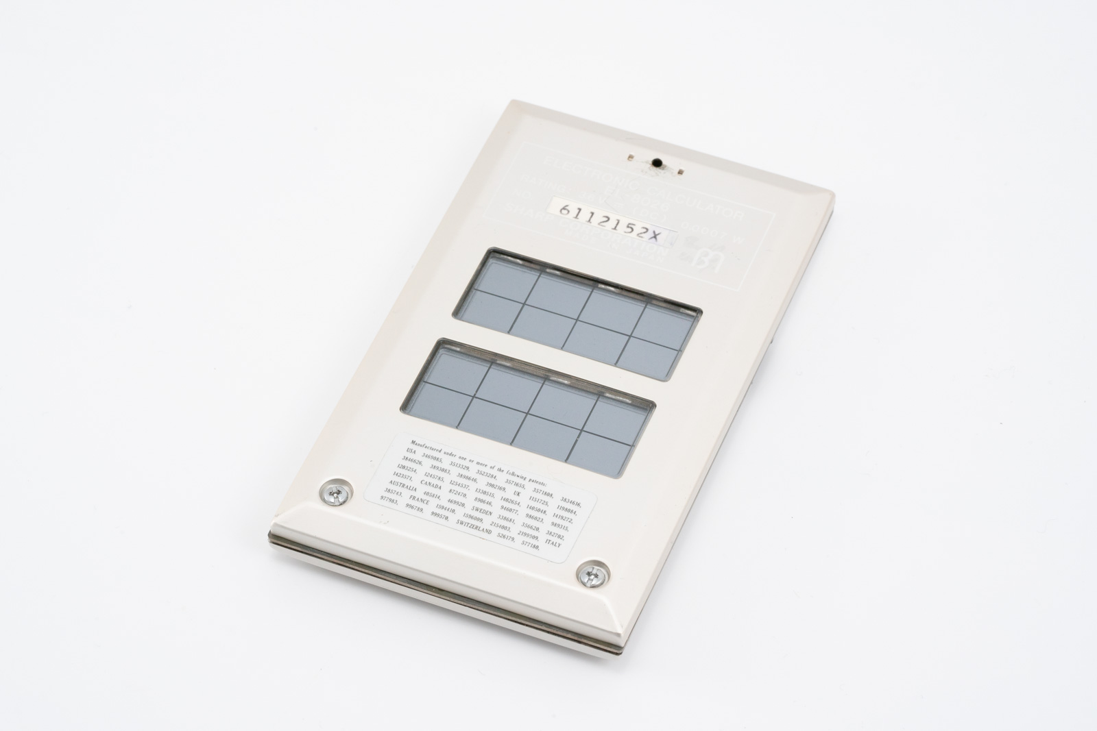 Sharp EL-8026 Sunman First Solar Calculator